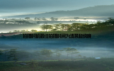 拍摄时机最佳拍摄时间为清晨和傍晚