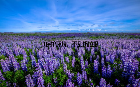 3保护环境, 不乱扔垃圾