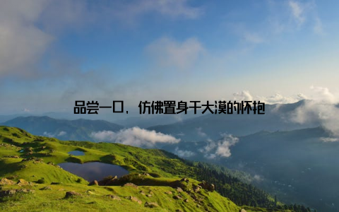 品尝一口, 仿佛置身于大漠的怀抱