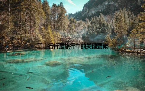 三、行行是旅行中的关键要素