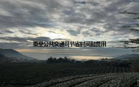 乘坐公共交通可节省时间和费用
