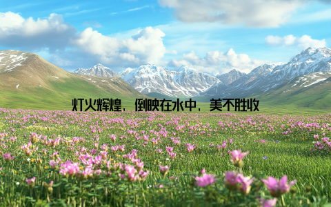 灯火辉煌, 倒映在水中, 美不胜收