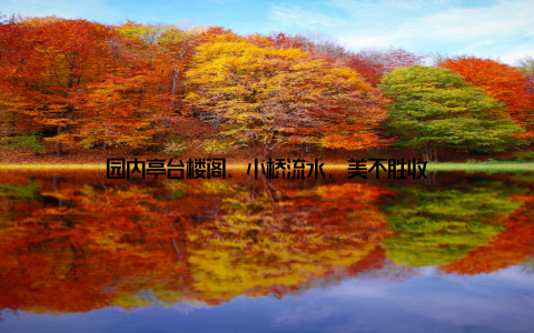 园内亭台楼阁、小桥流水, 美不胜收