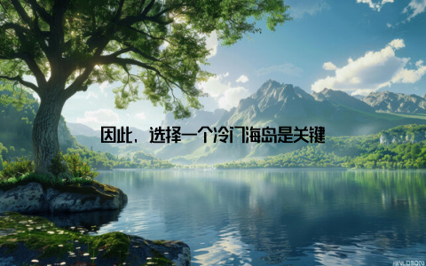 因此, 选择一个冷门海岛是关键