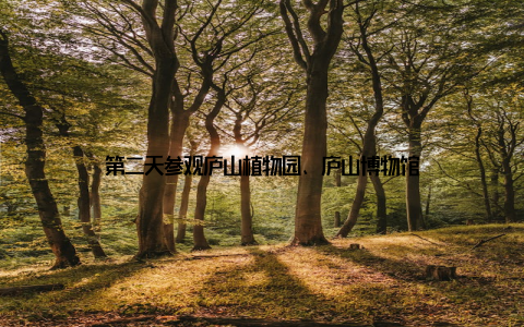 第二天参观庐山植物园、庐山博物馆