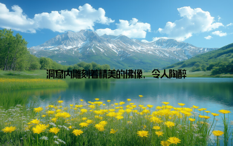 洞窟内雕刻着精美的佛像, 令人陶醉